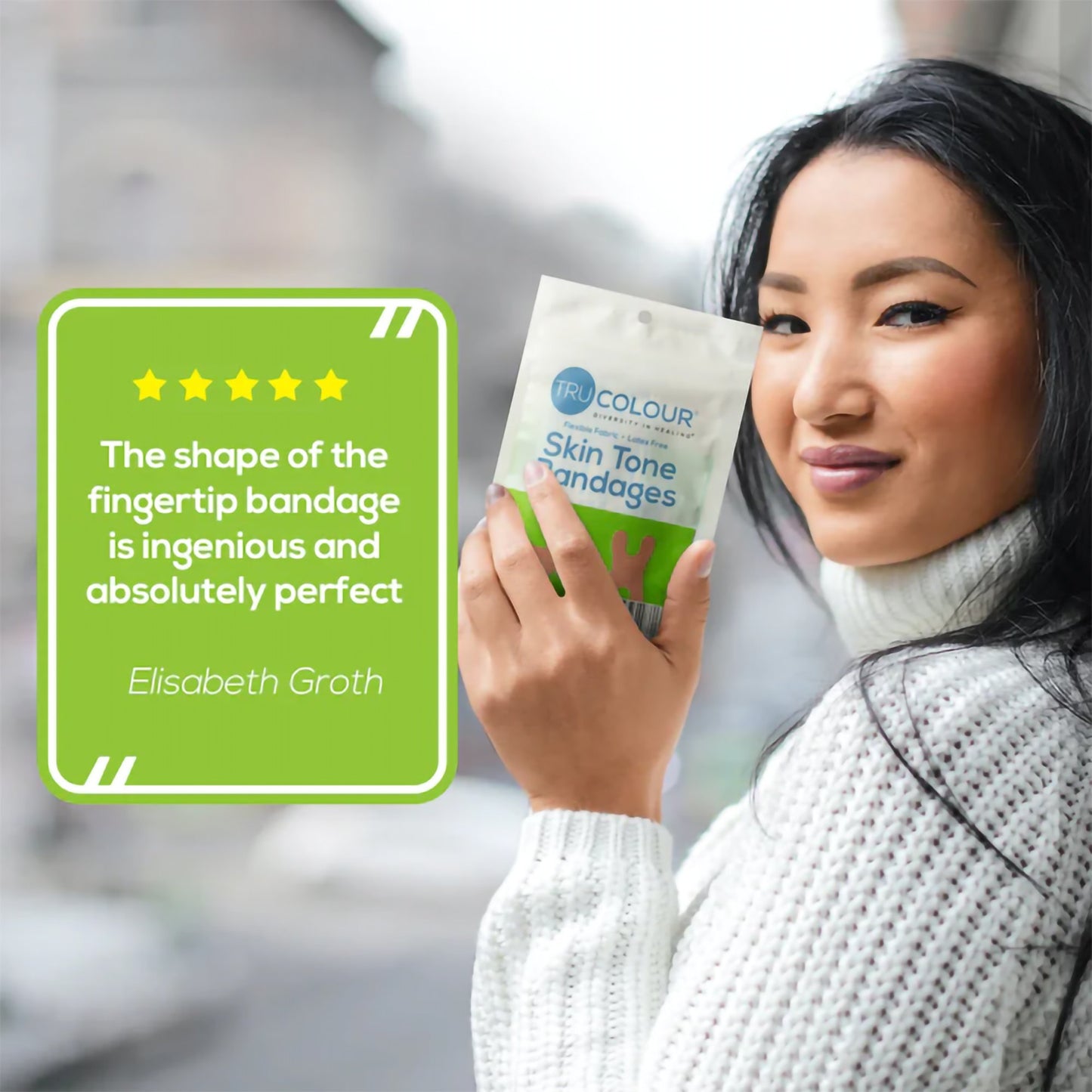 TruColour® Olive Adhesive Strip, Knuckle / Fingertip TCB-GKF