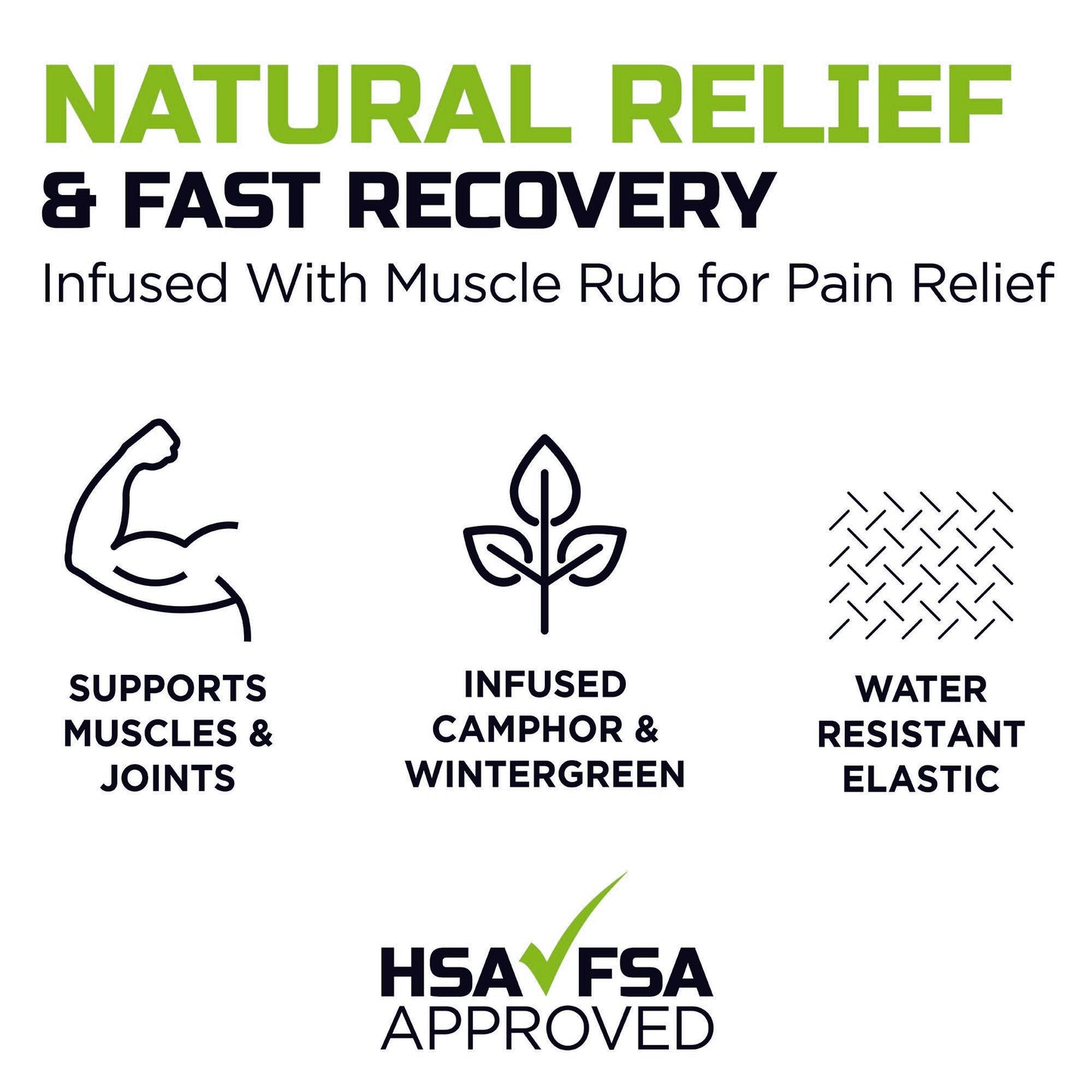 Green Drop Sports Tape, Infused Kinesiology Tape for Recovery KIN-1456