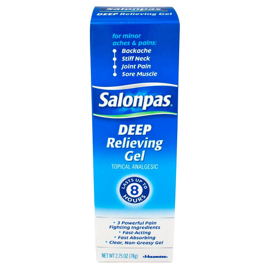 Topical Pain Relief Salonpas® 3.1% - 10% - 15% Strength Camphor / Menthol / Methyl Salicylate Topical Gel 2.75 oz. - 34658190002