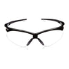 Safety Glasses Jackson Safety® Nemesis Wraparound Clear Tint Polycarbonate Lens Black Frame Over Ear One Size Fits Most - 25676