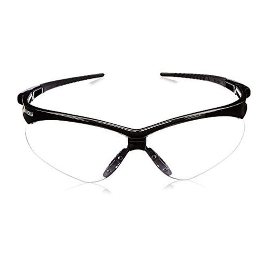Safety Glasses Jackson Safety® Nemesis Wraparound Clear Tint Polycarbonate Lens Black Frame Over Ear One Size Fits Most - 25676