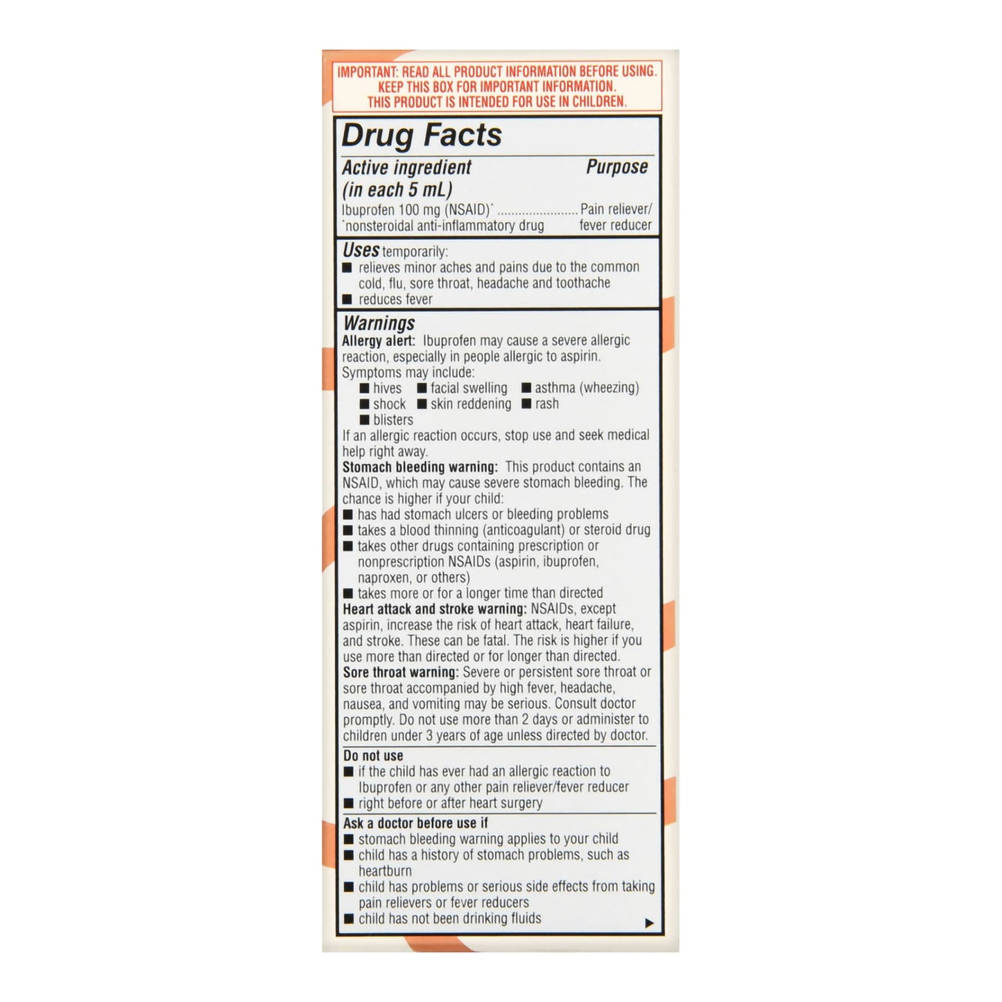 Foster & Thrive™ Children's Ibuprofen Oral Suspension, Original Berry, 4 ounces 70677111601