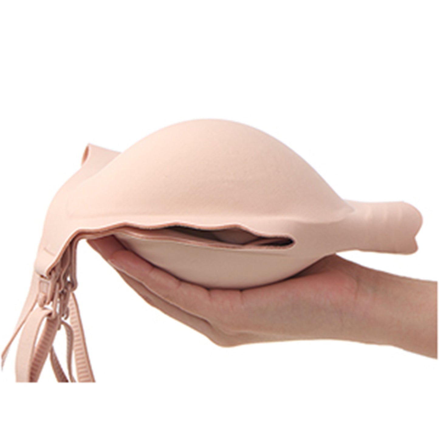 Nursing Bra Momcozy Jelly Strip 36 to 38 Inch Chest Large Beige Back Hook and Eye Closure Adjustable Shoulder Strap FB046-SK100L-A