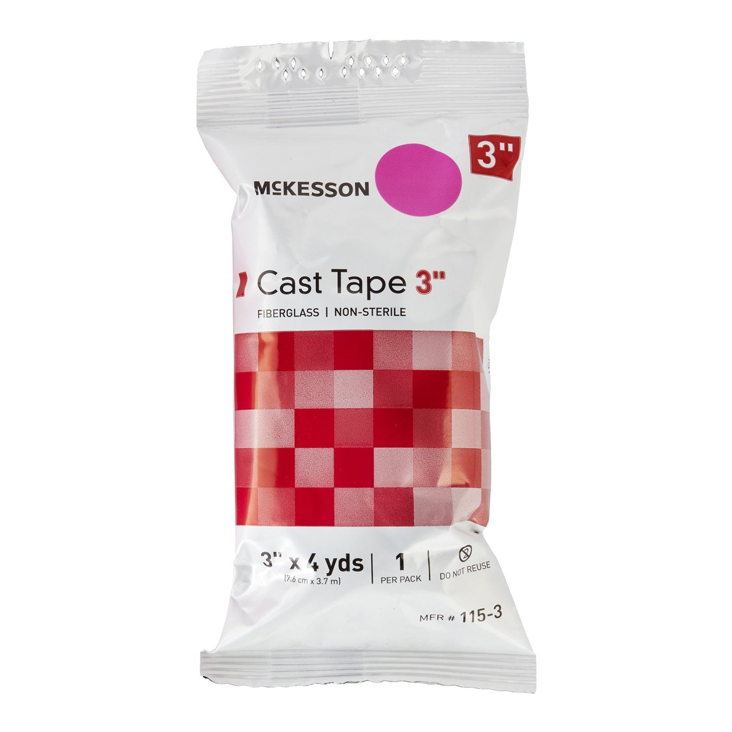 McKesson Pink Cast Tape, 3 Inch x 4 Yard 115-3X