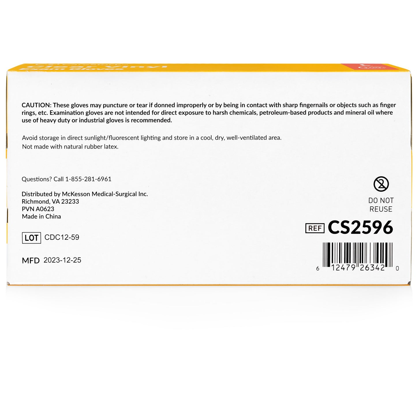 CareStock™ Vinyl Exam Glove, Large, Ivory CS2596