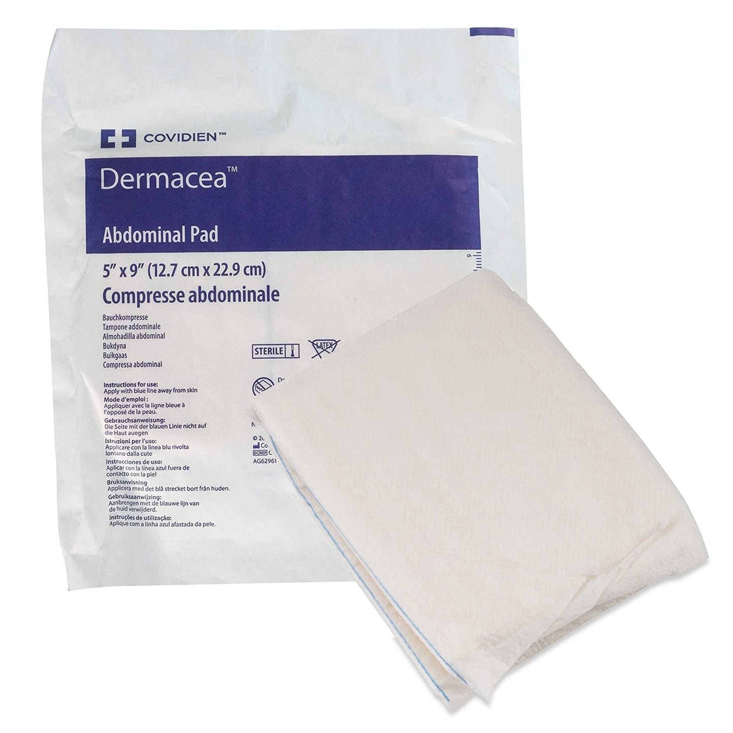 Dermacea™ Abdominal Pad, 5 x 9 Inch 6196D
