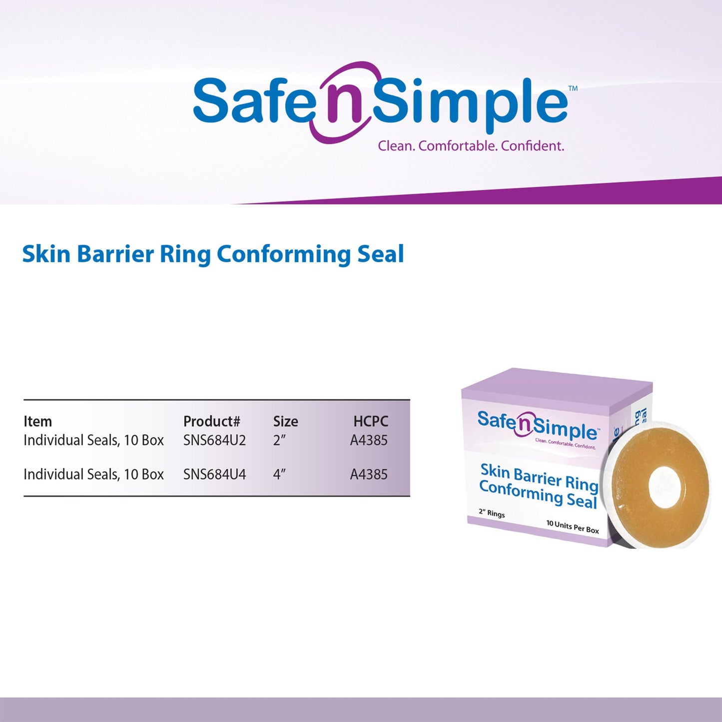 Safe-n'Simple Adhesive Barrier Ring SNS684U2