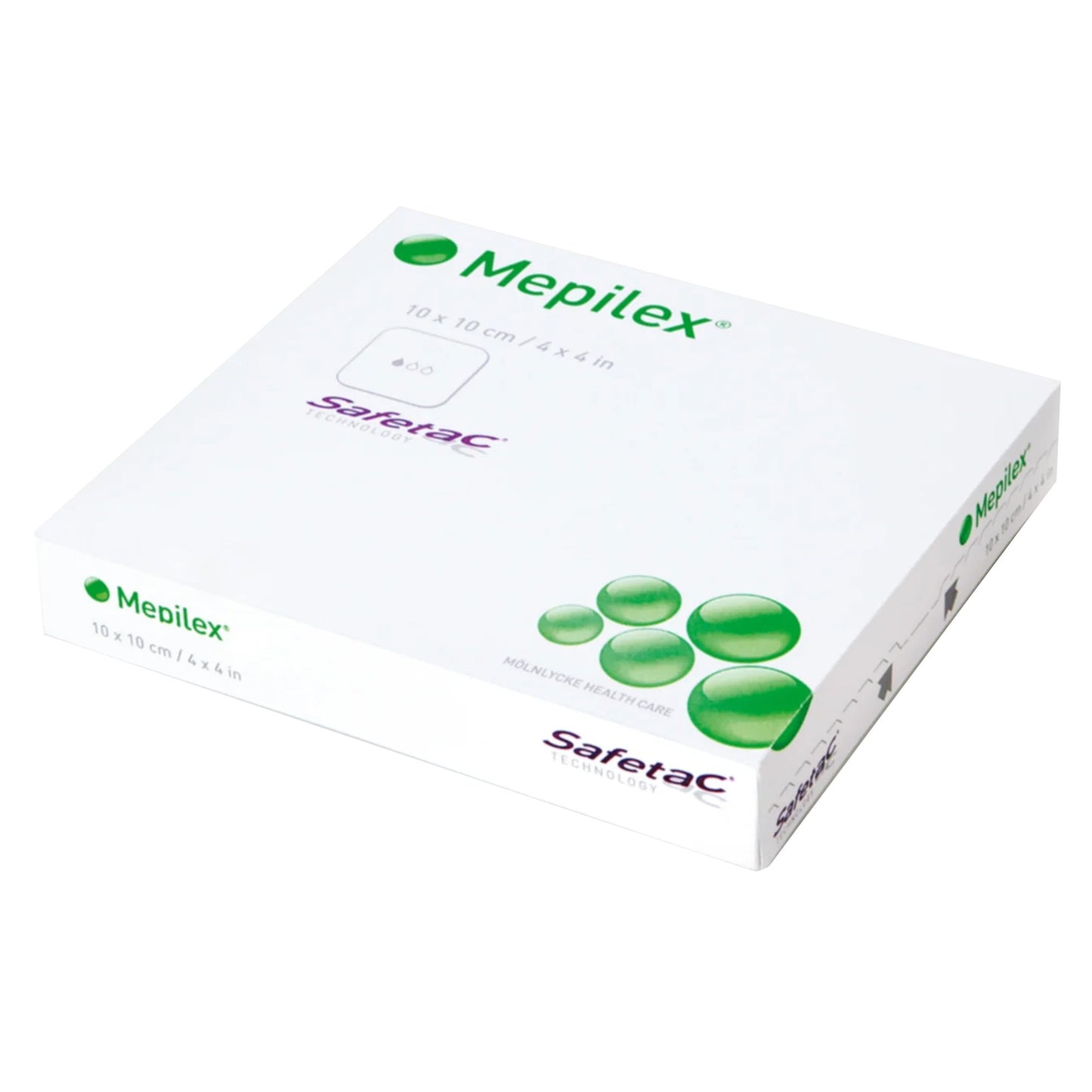 Mepilex® Silicone Adhesive without Border Silicone Foam Dressing, 4 x 4 Inch 294199