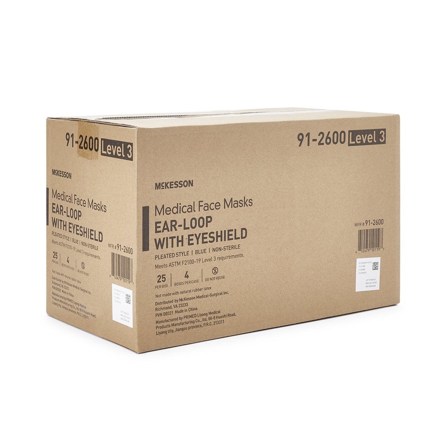 McKesson Procedure Mask with Eye Shield 91-2600