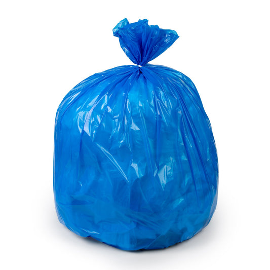 Recyclying Bag Colonial Bag 44 gal. Blue LLDPE 1.3 mil 38 X 48 Inch X-Seal Bottom Coreless Roll - CCB44GAL