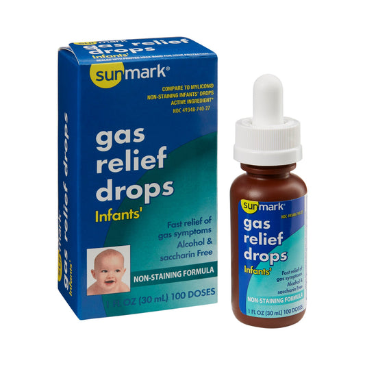 Infant Gas Relief sunmark® 20 mg / 0.3 mL Strength Oral Drops 1 oz. - 49348074027