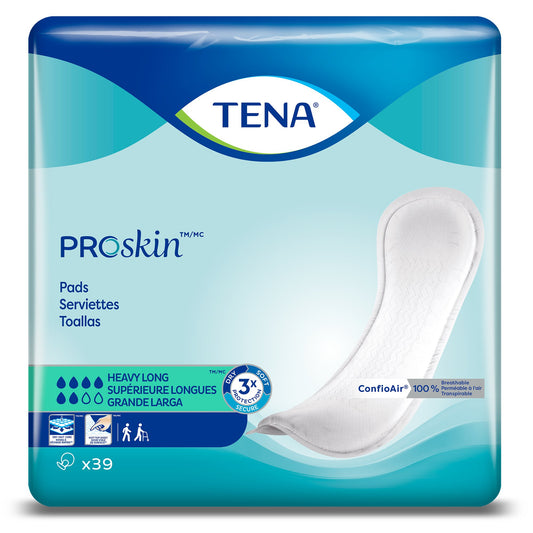 Bladder Control Pad TENA ProSkin™ Heavy Long 15 Inch Length Heavy Absorbency Dry-Fast Core™ One Size Fits Most - 47619