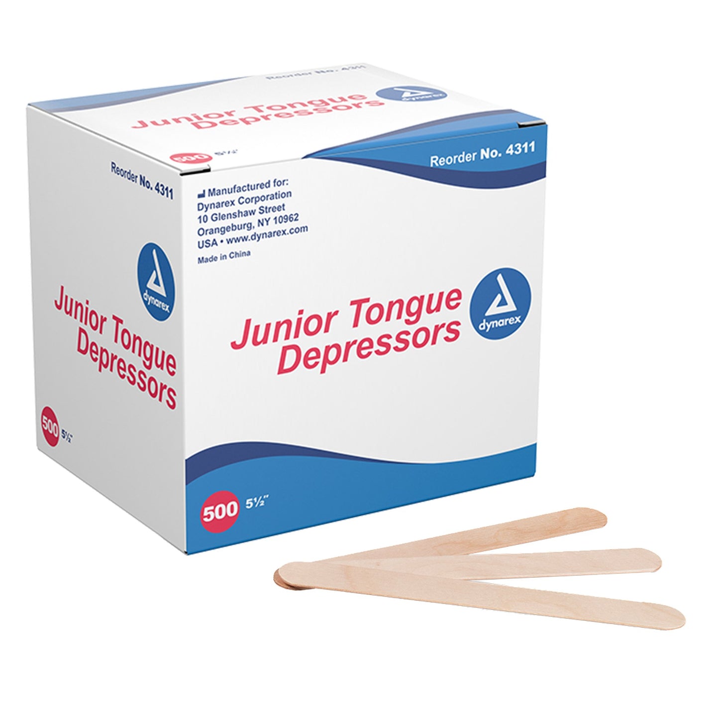 Tongue Depressor dynarex® 5-1/2 Inch Length Wood Junior - 4311