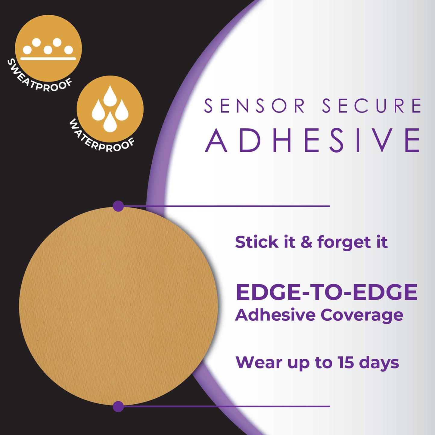 Sensor Overpatch CoverGuard Tan For Dexcom G7 Sensor 101-201T