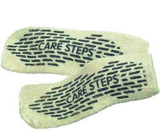 Slipper Socks Care-Steps® Unisex Adult 2X-Large Single Tread Single Patient Use Moss Green - 80108