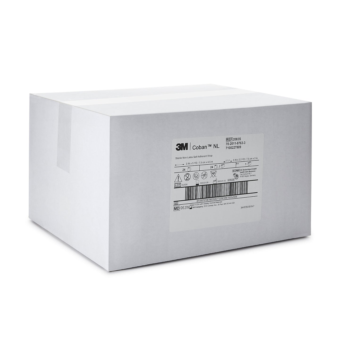 3M™ Coban™ LF Self-adherent Closure Cohesive Bandage, 3 Inch x 5 Yard 2083S