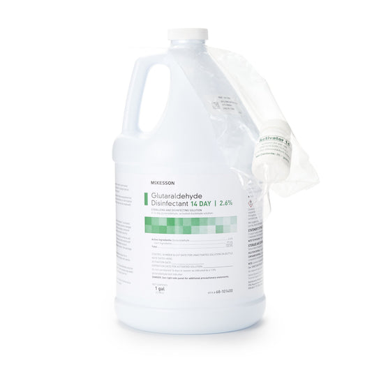 Glutaraldehyde High-Level Disinfectant McKesson 14 Day Activation Required Liquid 1 gal. Jug Reusable - 68-101400