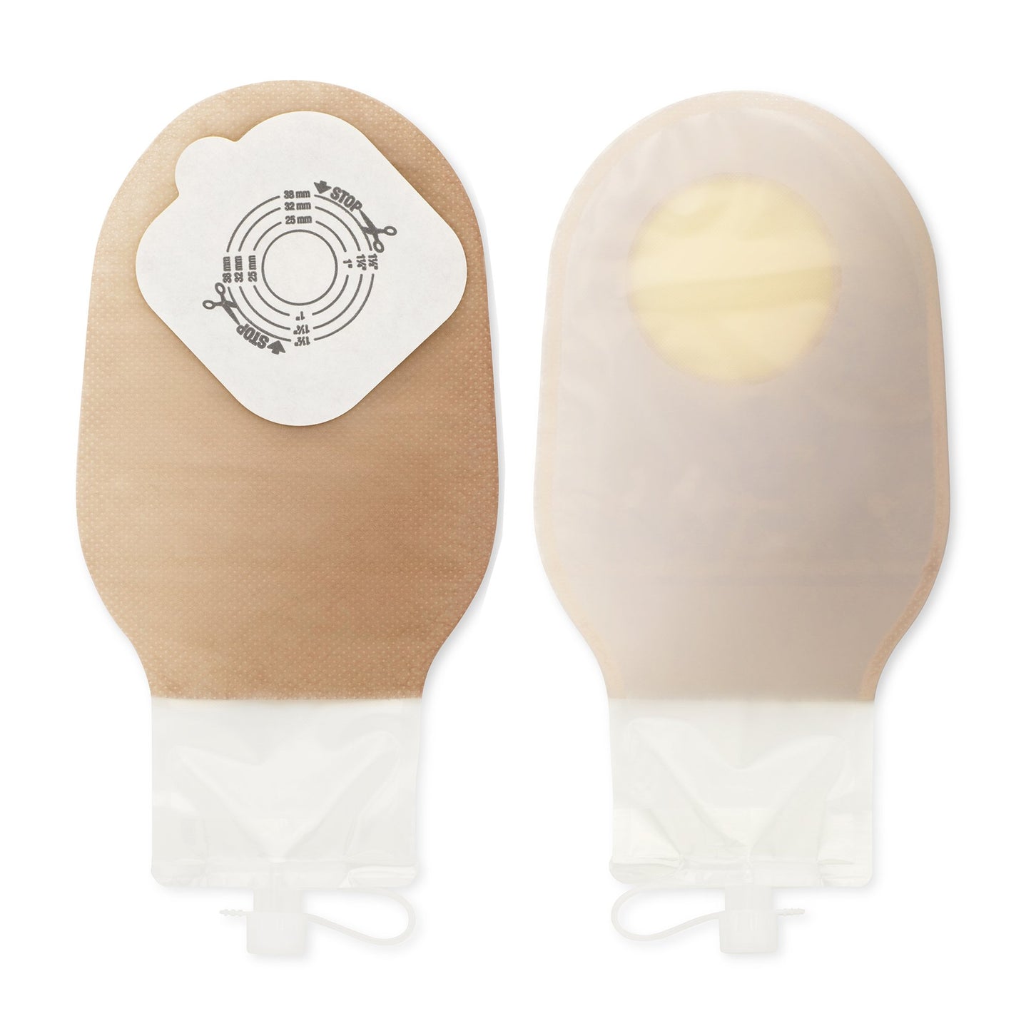 Pouchkins™ One-Piece Transparent Urostomy Pouch, Cut to fit up to 38 mm 3797