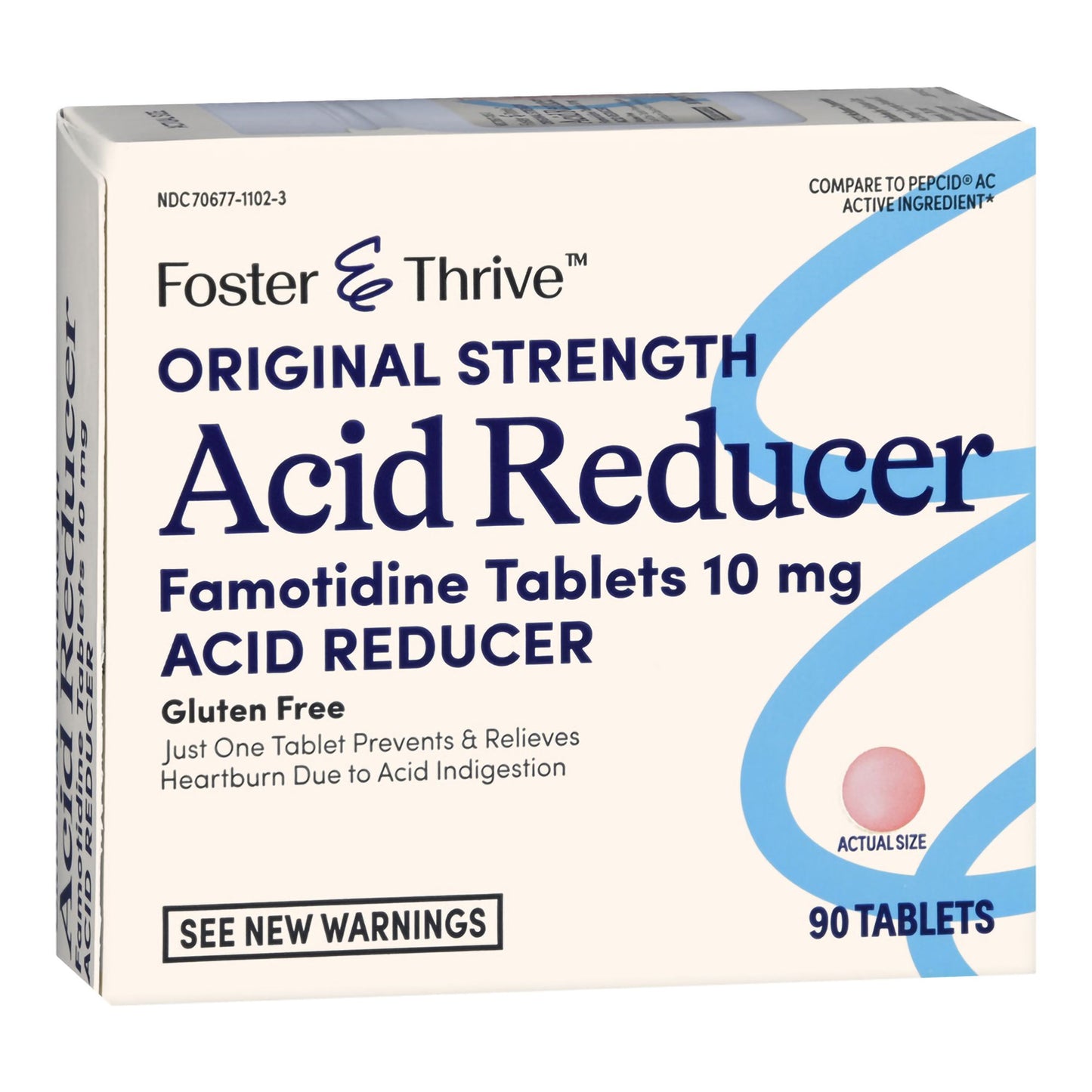 Foster & Thrive™ Original Strength Acid Reducer Famotidine Tablets 10 mg 70677110203