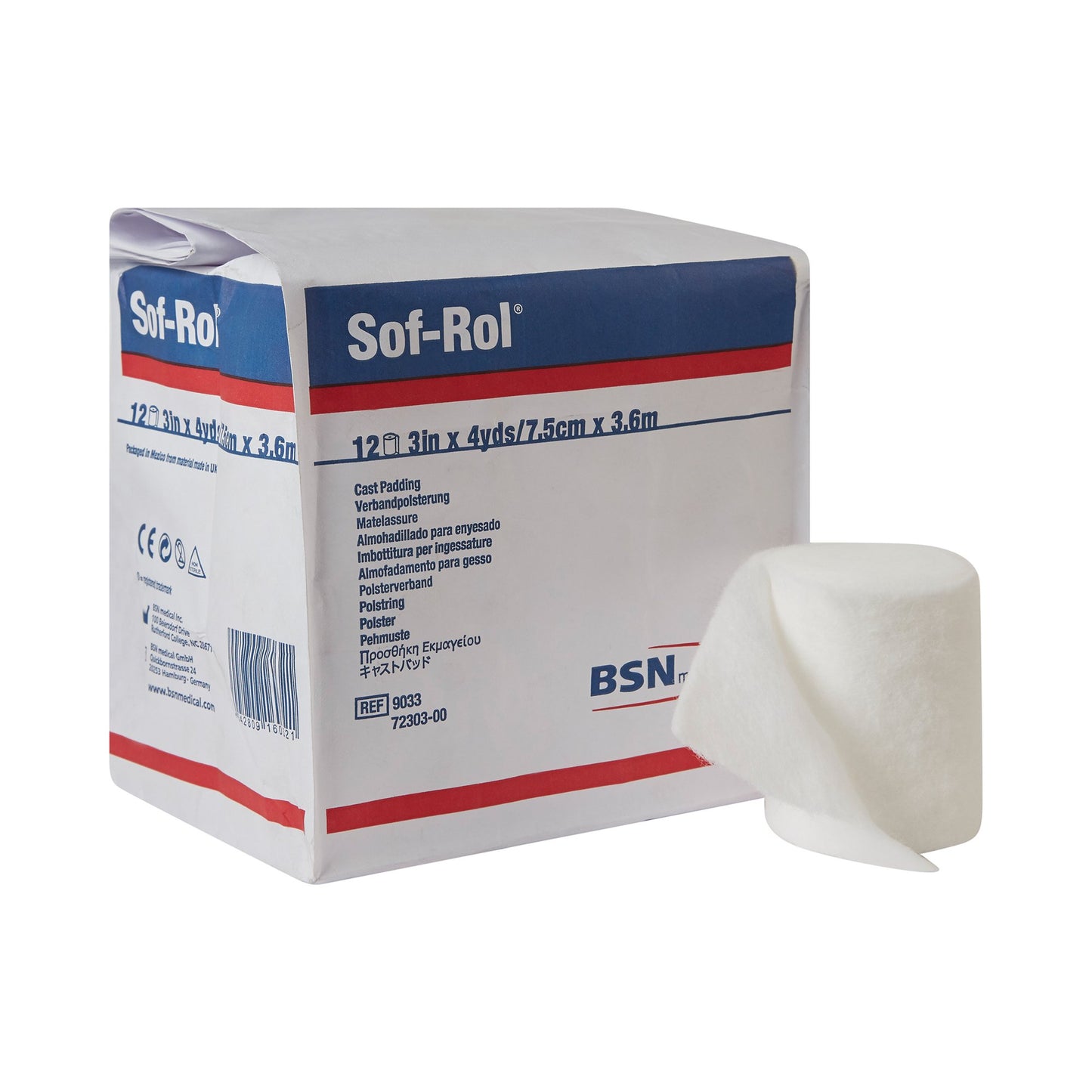 Sof-Rol® White Rayon Cast Padding, 3 Inch x 4 Yard 9033