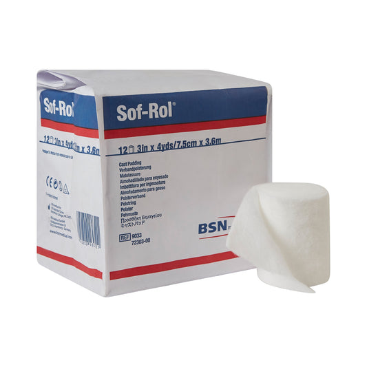 Sof-Rol® White Rayon Cast Padding, 3 Inch x 4 Yard 9033