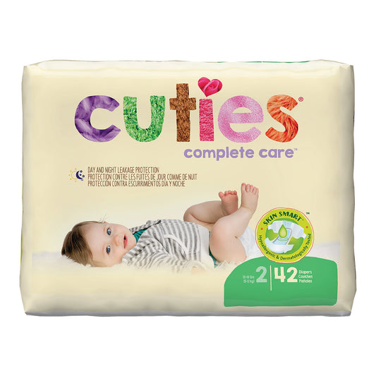 Unisex Baby Diaper Cuties® Complete Care Size 2 Disposable Heavy Absorbency - CR2001