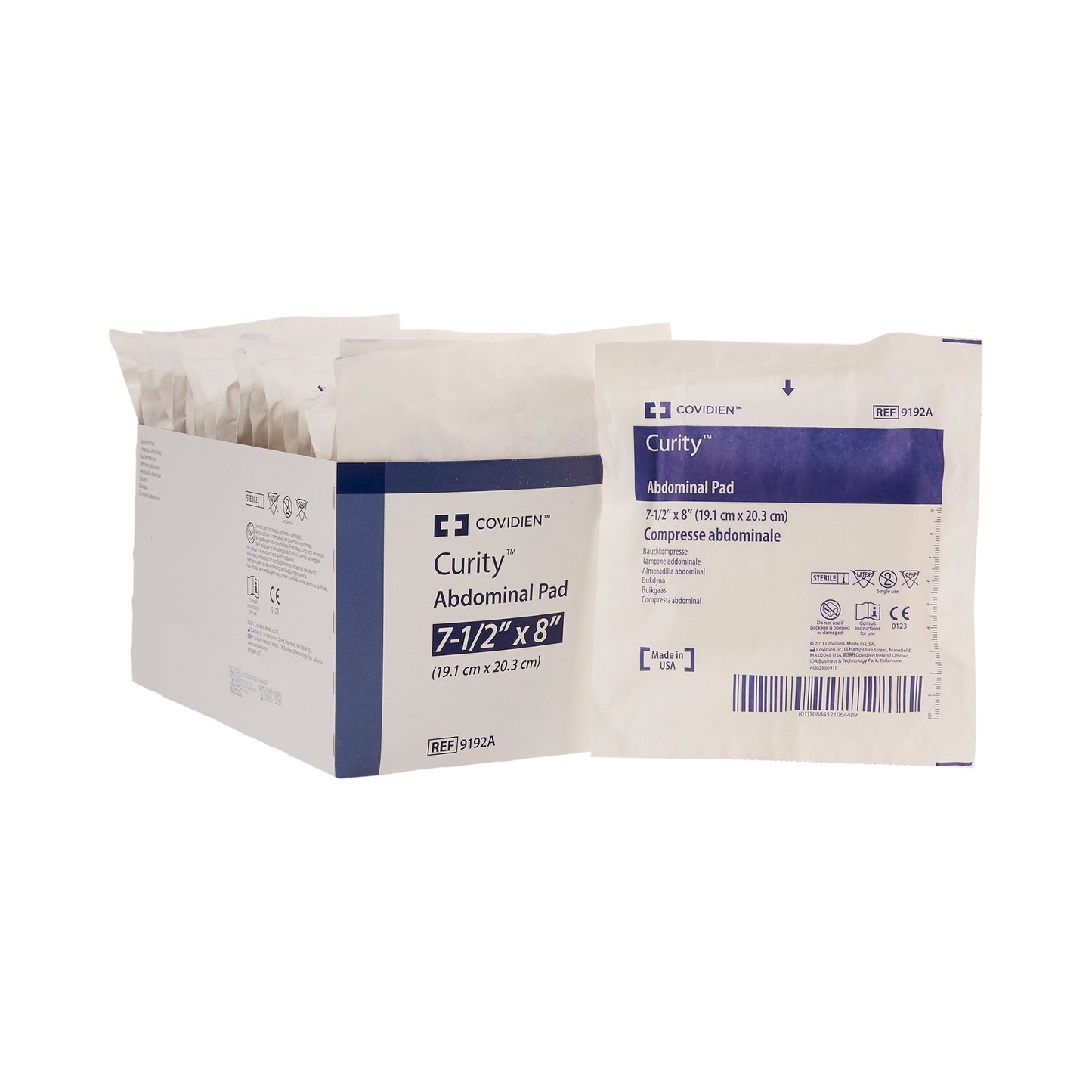 Abdominal Pad Curity™ 7-1/2 X 8 Inch Sterile 1 per Pack - 9192A