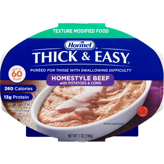 Thick & Easy® Beef with Potatoes and Corn Thickened Food, 7-ounce Tray 160747