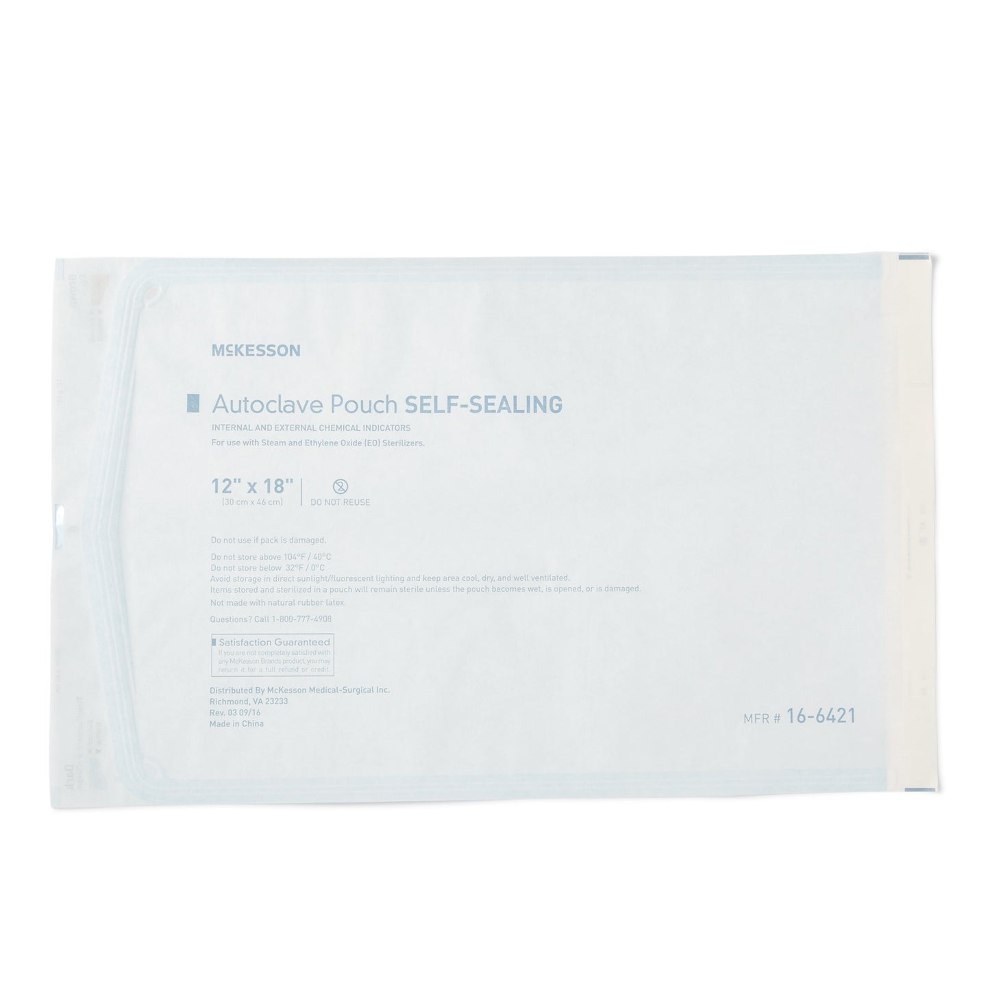 McKesson Sterilization Pouch, 12 x 18 Inch 16-6421