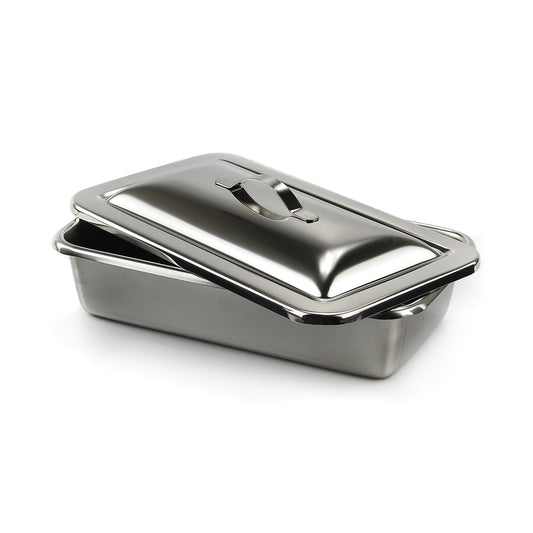 Instrument Tray McKesson Strap Handle Stainless Steel 8-7/8 X 5 X 2 Inch - 63-4255