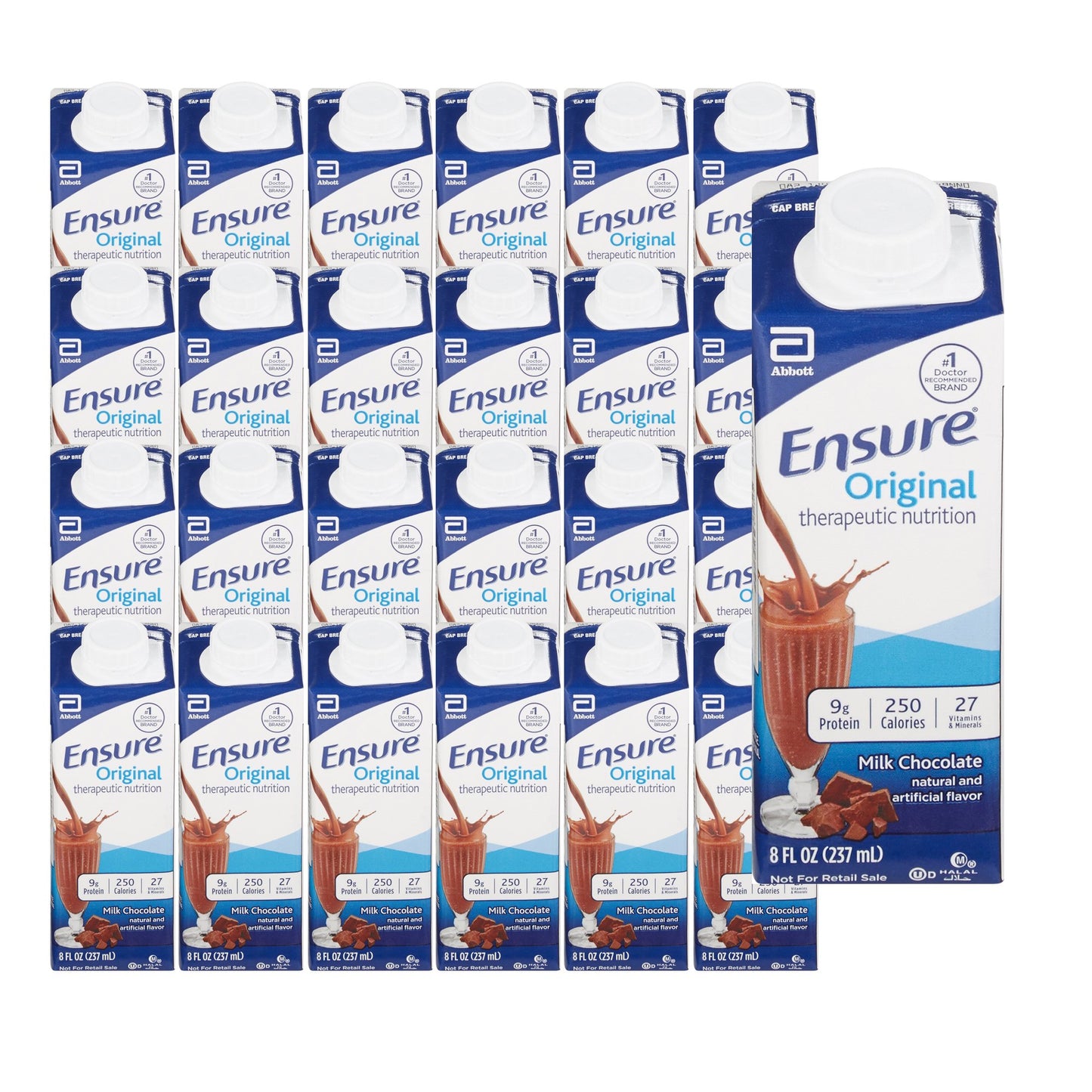 Ensure® Original Therapeutic Nutrition Shake, Chocolate, 8-ounce carton 64937