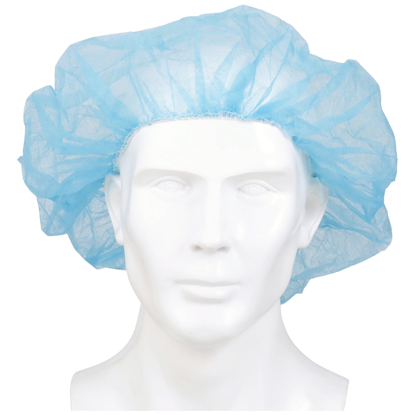 McKesson Disposable Bouffant Surgical Caps, Blue, Elastic Closure, X-Large, 24" 40181100
