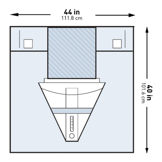 McKesson Sterile Under Buttocks Drape, 44 x 40 Inch 183-I80-14106-S