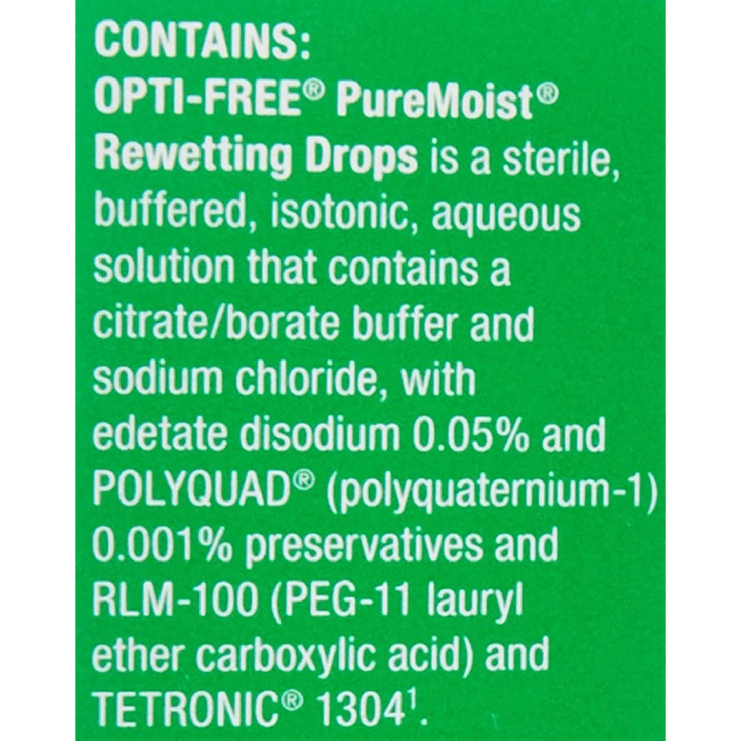 Opti-Free® Puremoist® Citrate Buffer / Sodium Chloride Rewetting Drops 00065019231