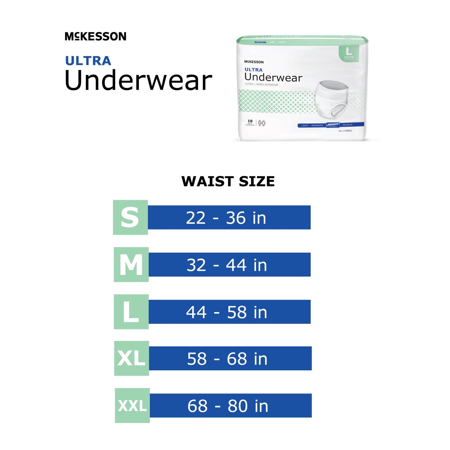 McKesson Ultra Heavy Absorbent Underwear, X-Large UWBXL