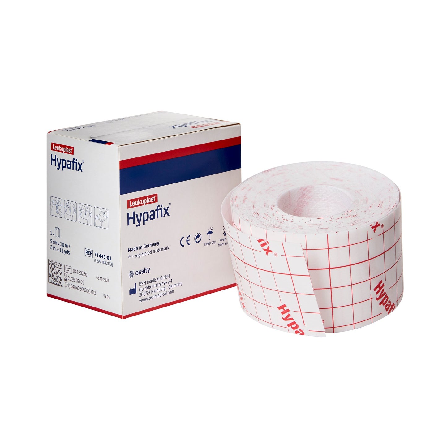 Hypafix® Nonwoven Dressing Retention Tape, 2 Inch x 10 Yard, White 4209