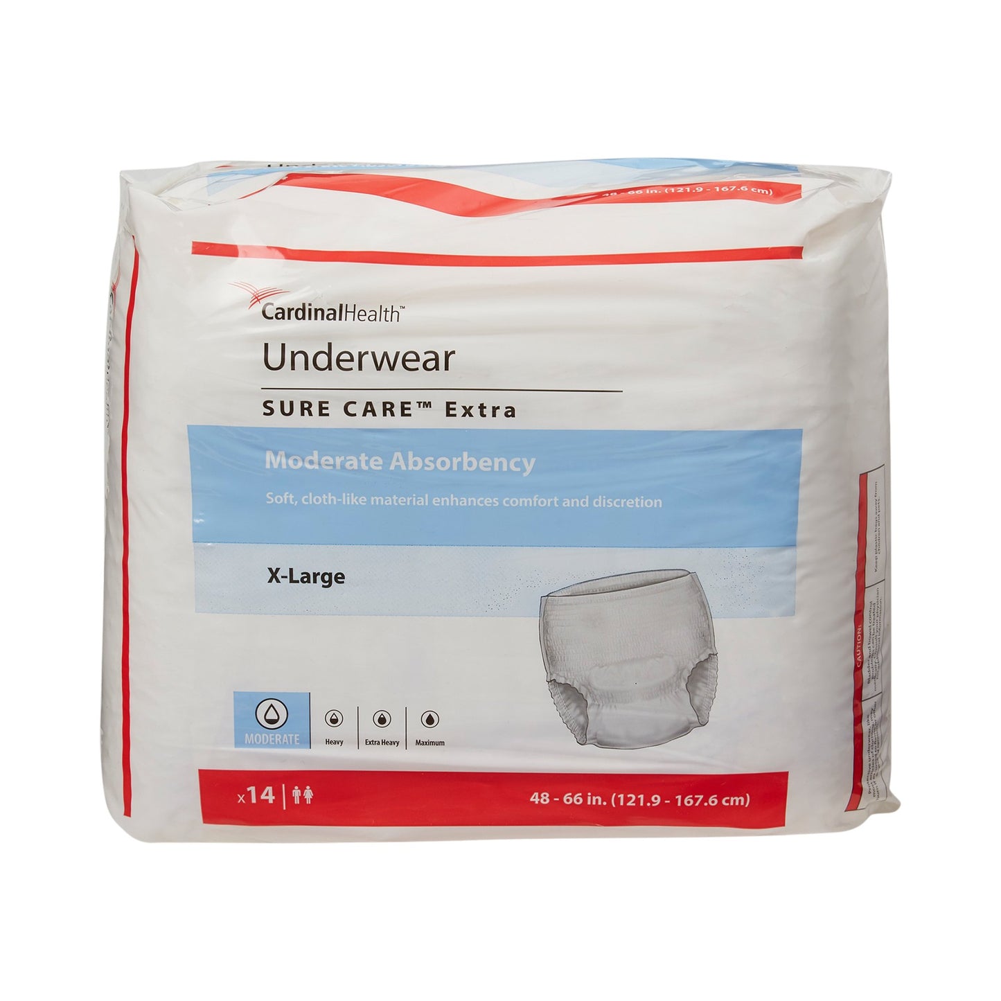 Sure Care™ Extra Moderate Absorbency Incontinence Underwear, X-Large 1850A