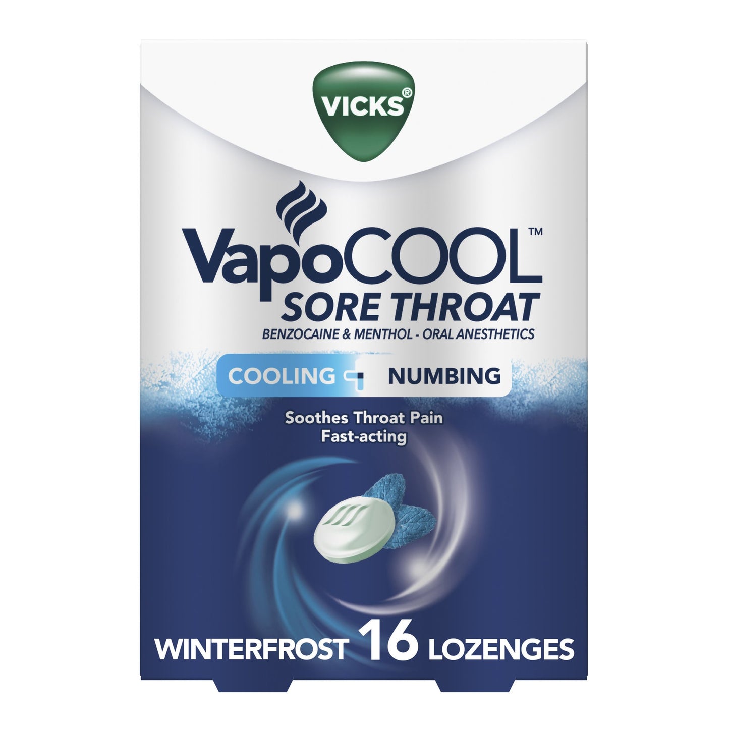 Vicks VapoCool Sore Throat Lozenges Winterfrost 32390004050