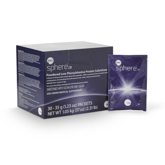 Oral Supplement PKU sphere® 20 Vanilla Flavor Powder 35 Gram Individual Packet - 812539021124
