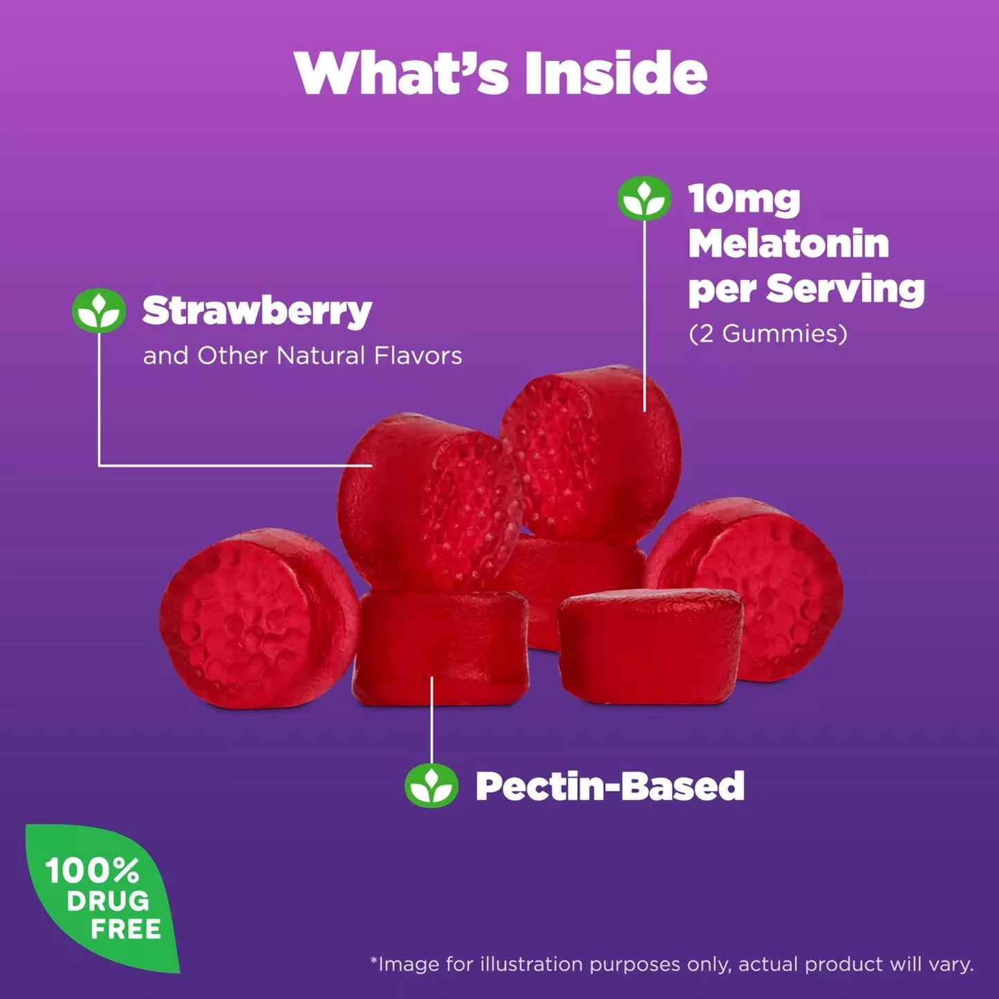 Natrol® Melatonin 10 mg Sleep Gummies Strawberry 04746907331