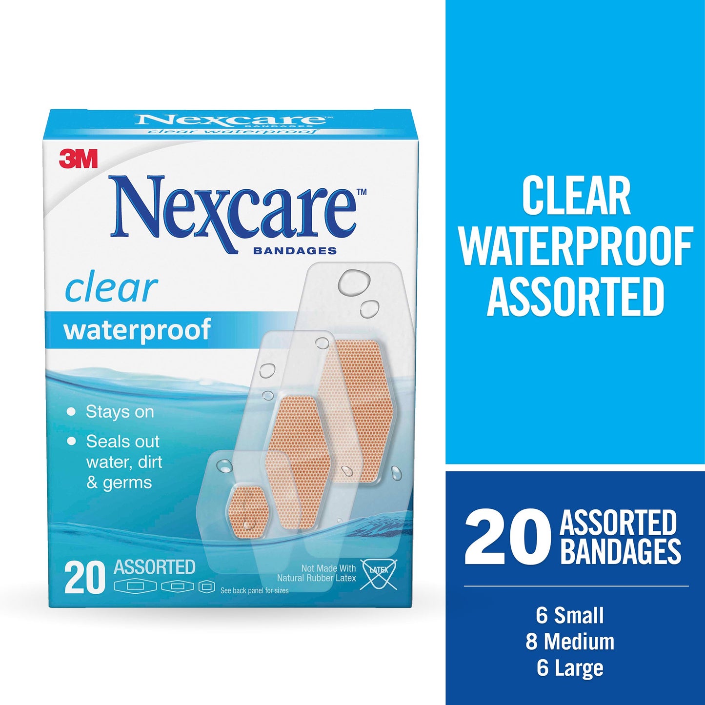 3M™ Nexcare™ Waterproof Adhesive Strip, Assorted Sizes 05113199524