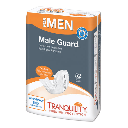 Bladder Control Pad Tranquility® Male Guard™ 5-1/4 X 12-1/4 Inch Length Heavy Absorbency Super Absorbent Core One Size Fits Most - 2385