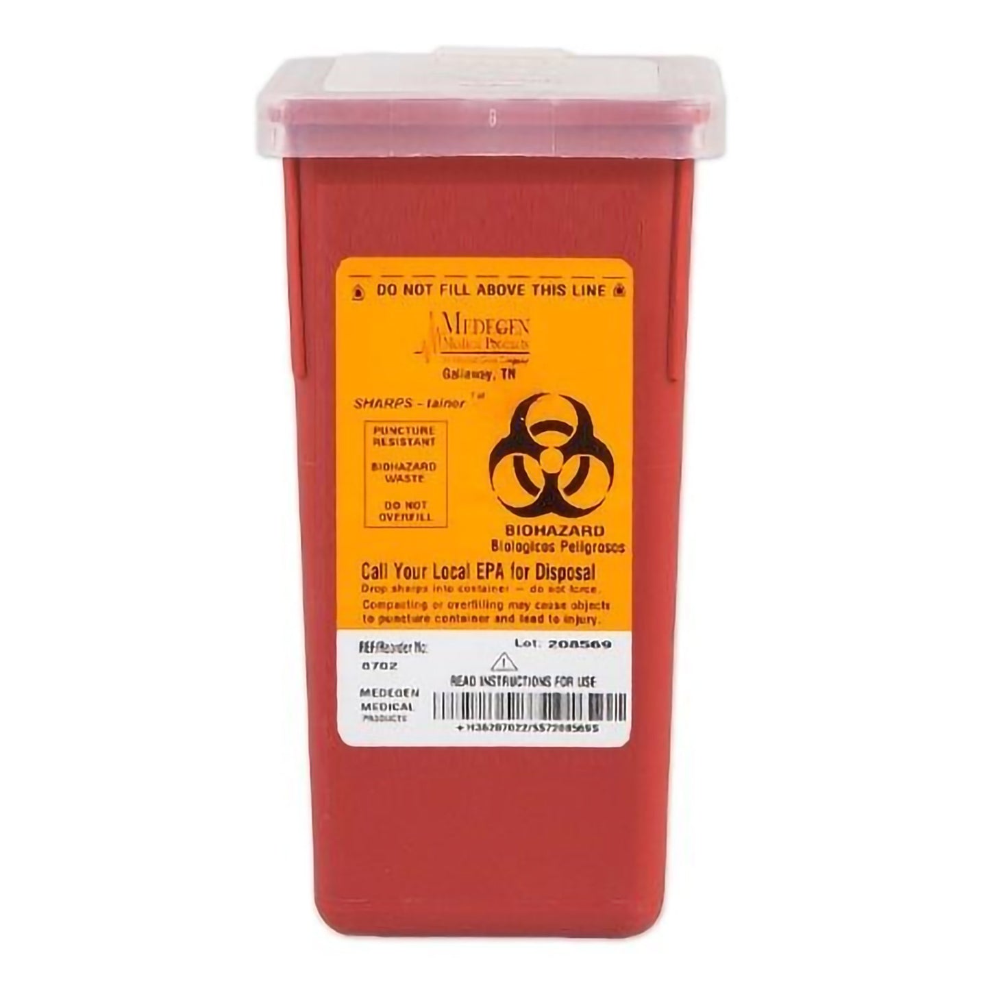 Medegen Medical Products LLC Sharps Multi-purpose Sharps Container 8702, 1 Each