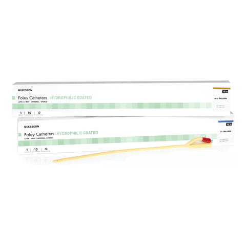 McKesson Brand McKesson Hydrophilic-Coated Latex Foley Catheter, Coude Tip, 20 Fr., 5 cc 16-LFOL520C, 1 Each