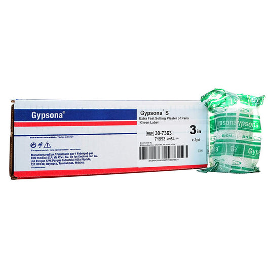 Plaster Bandage Gypsona® S 3 Inch X 9 Foot Plaster of Paris / Plastic White - 30-7363