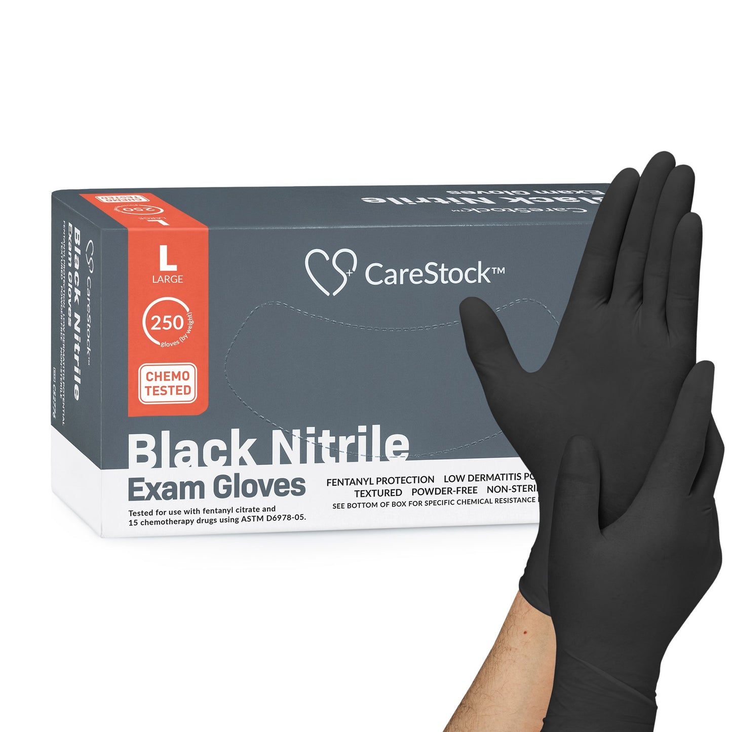 CareStock™ Nitrile Exam Glove, Large, Black CS2776
