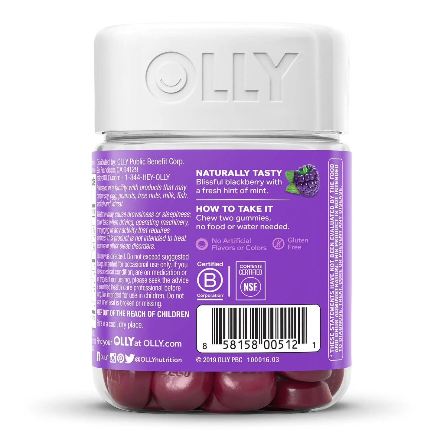 Olly Sleep Gummies, Blackberry Zen 85815800512
