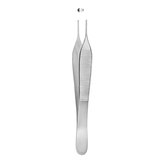 Tissue Forceps McKesson Argent™ Adson 4-3/4 Inch Length OR / Surgical Grade German Stainless Steel NonSterile NonLocking Thumb Handle Straight 2 X 3 T