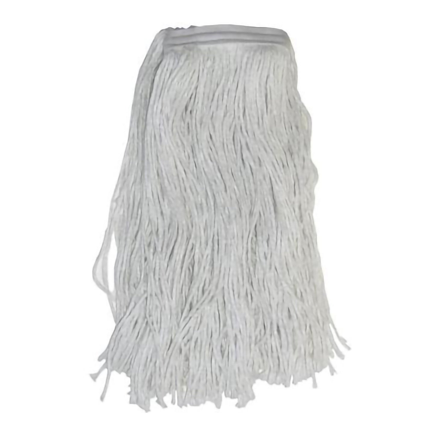 Wet String Mop Head Cut-end Size 16 White Rayon Disposable - MN16RG-RN