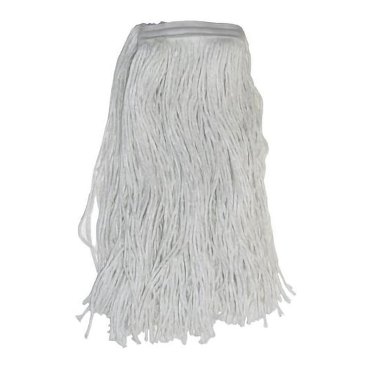 Wet String Mop Head Cut-end Size 16 White Rayon Disposable - MN16RG-RN